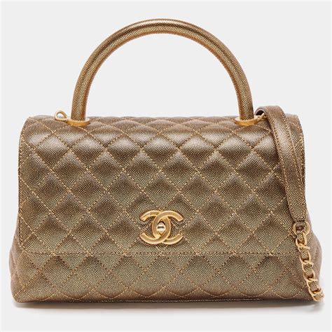 chanel coco handle gold|chanel coco handle shopping tote.